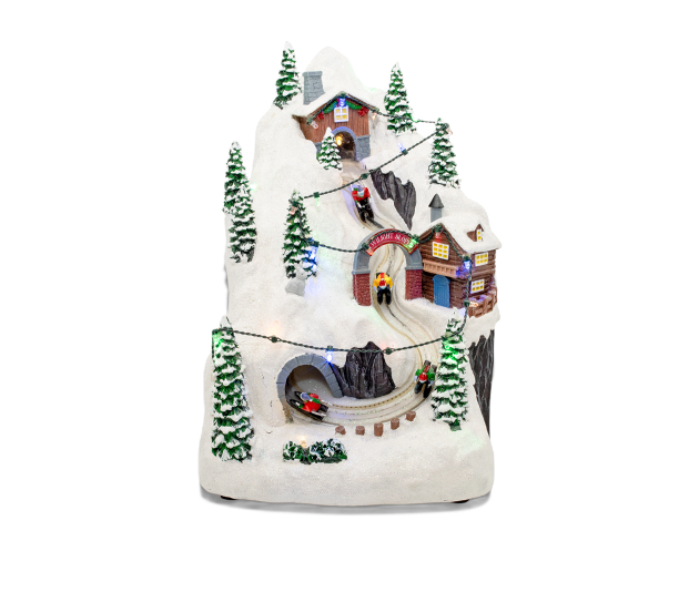 Ski Stopper Valley – Lighted Animated Christmas Village Piece