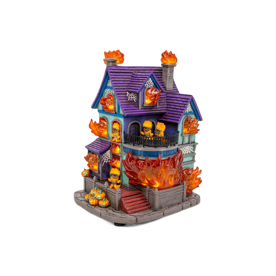 Fire Demon Frenzy – Animated Halloween Village Building