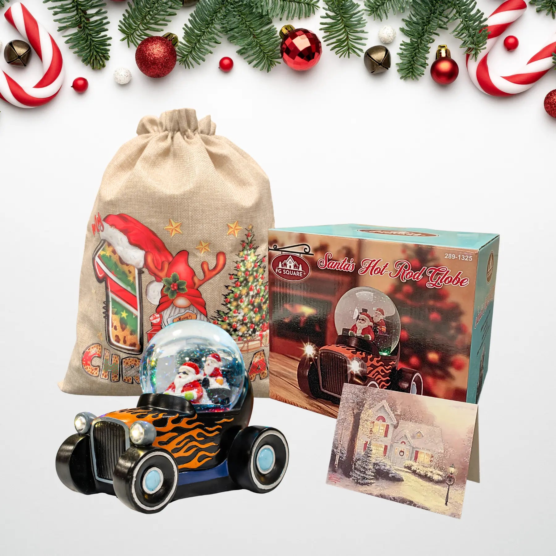 Santa's Hot-Rod Globe fgsquarevillage