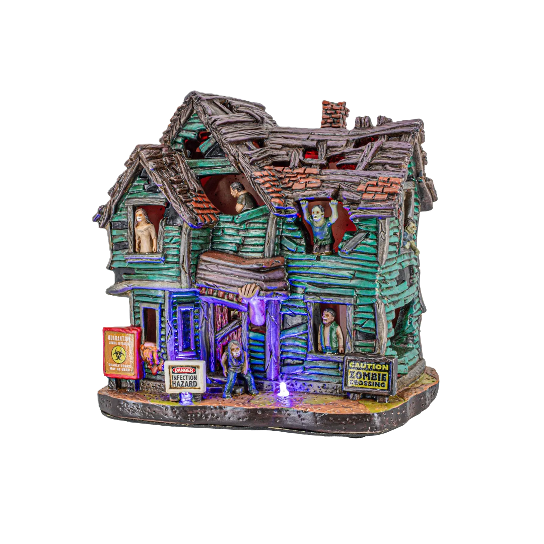 Flesh Eater’s Refuge – Lighted Musical Halloween Village Building