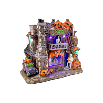 Pumpkin Ale Distillery – Lighted Halloween Village Building