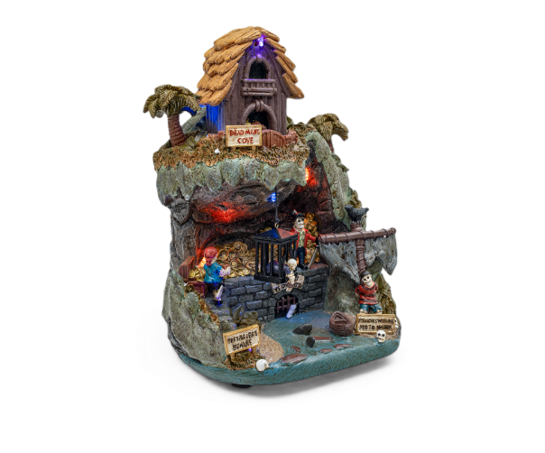 Jolly Roger's Retreat – Lighted Animated Halloween Village Piece