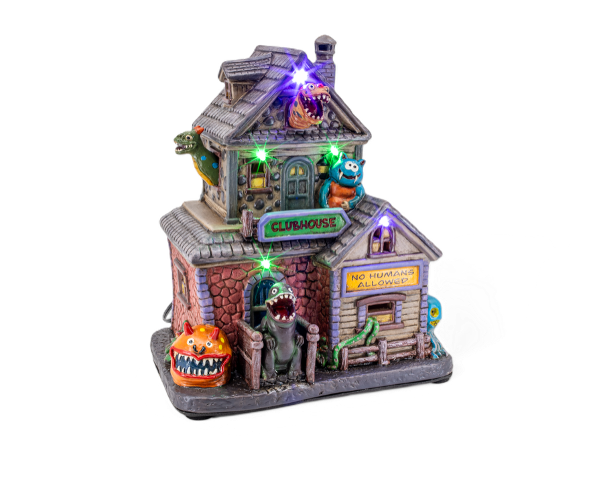 Monster Clubhouse – Lighted Halloween Village Building