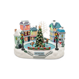 City Park Skating – Lighted Animated Christmas Village Piece