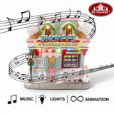 Snowy’s Ice Cream Parlor – Lighted Christmas Village Building