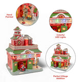 Vintage Fire Department – Lighted Christmas Village Firehouse