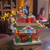 Vintage Fire Department – Lighted Christmas Village Firehouse