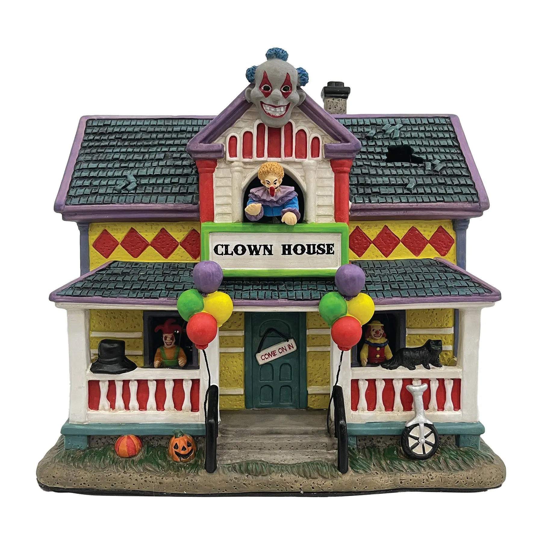 LED Clown Porcelain  House fgsquarevillage