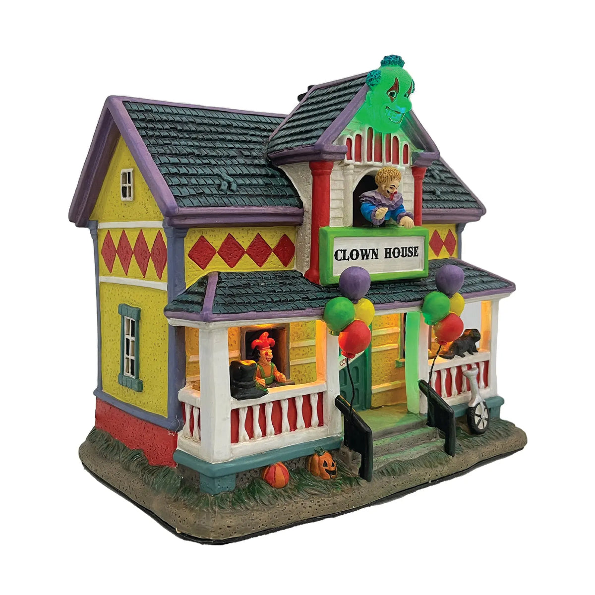 LED Clown Porcelain  House fgsquarevillage