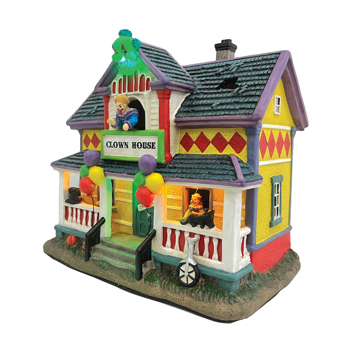 LED Clown Porcelain  House fgsquarevillage