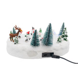 Snowmen Ice Skating Rink Outdoor Park Animated Christmas Village Decoration