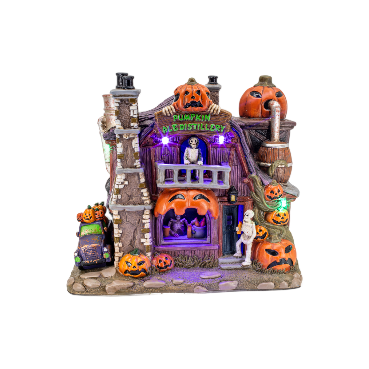 Pumpkin Ale Distillery – Lighted Halloween Village Building