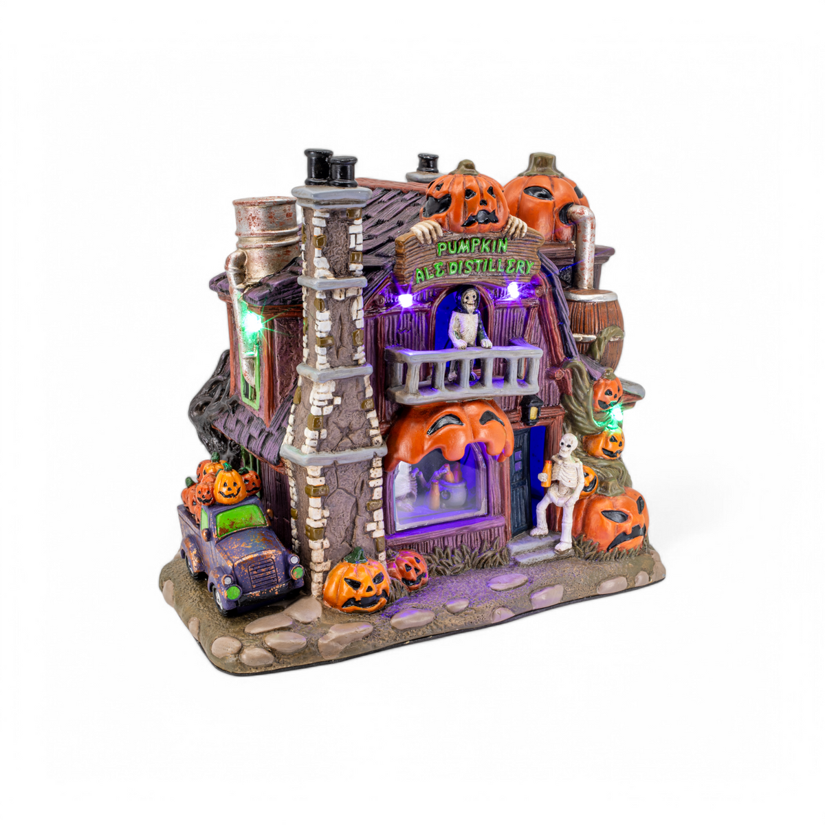 Pumpkin Ale Distillery – Lighted Halloween Village Building