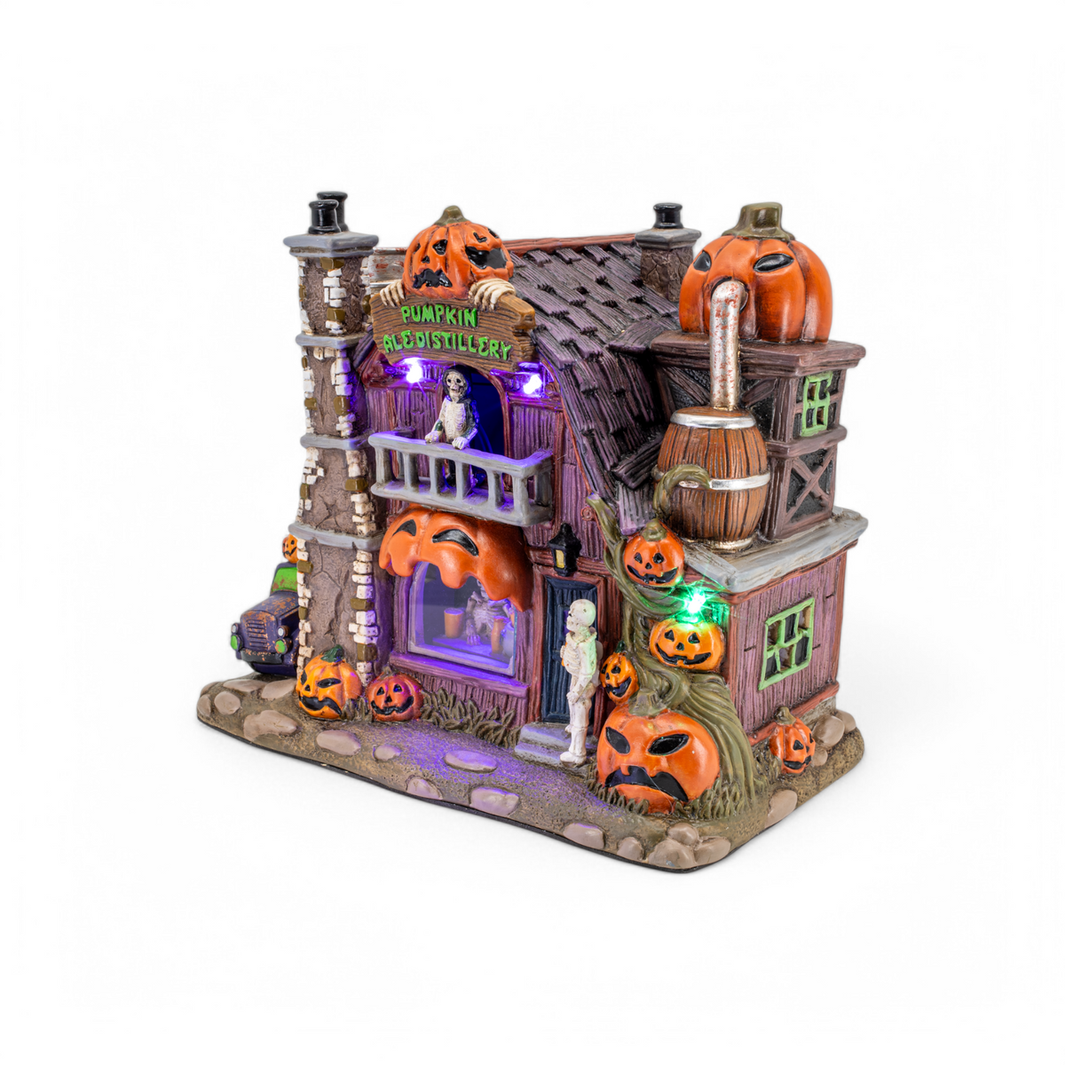 Pumpkin Ale Distillery – Lighted Halloween Village Building