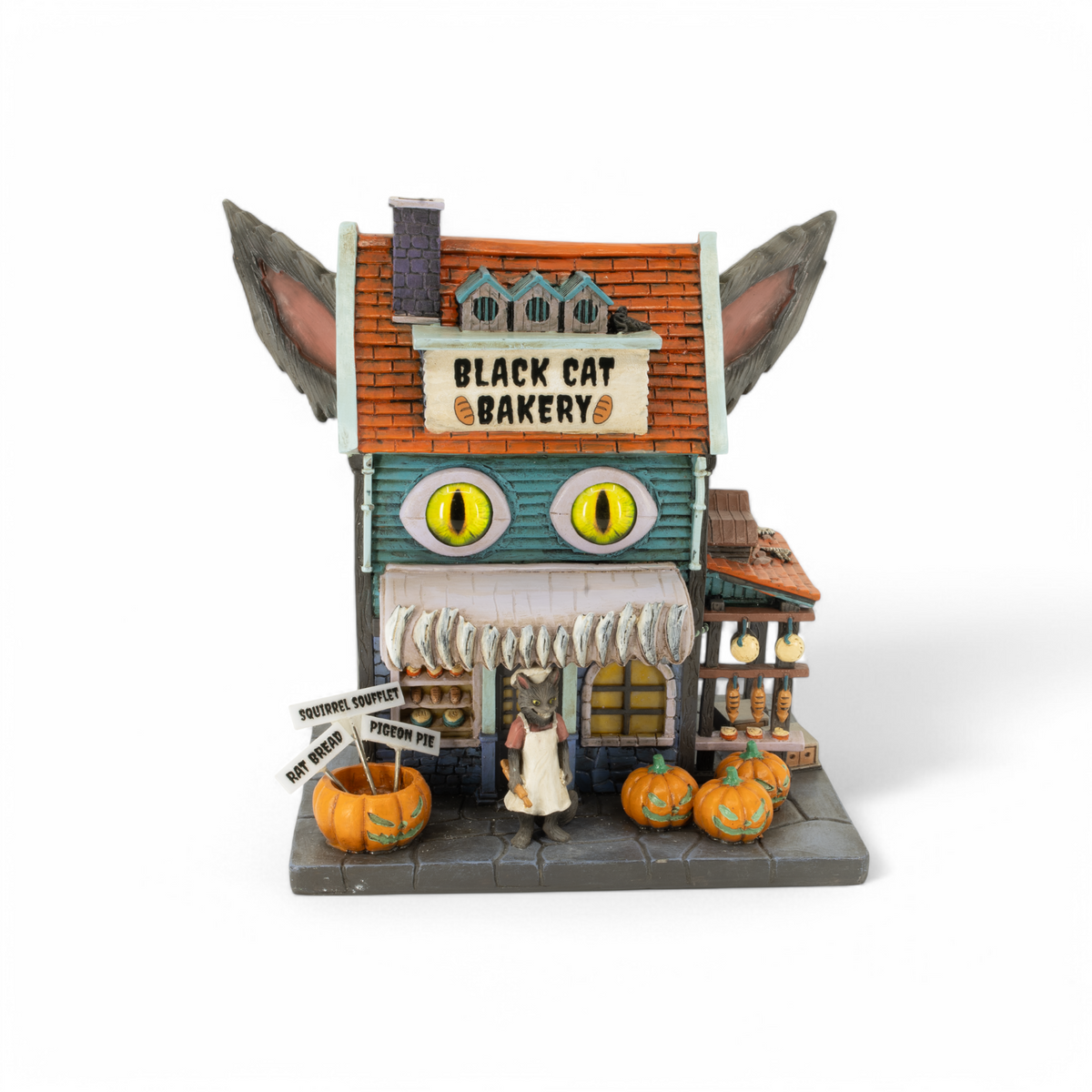 Black Cat Bakery – Lighted Halloween Village Building