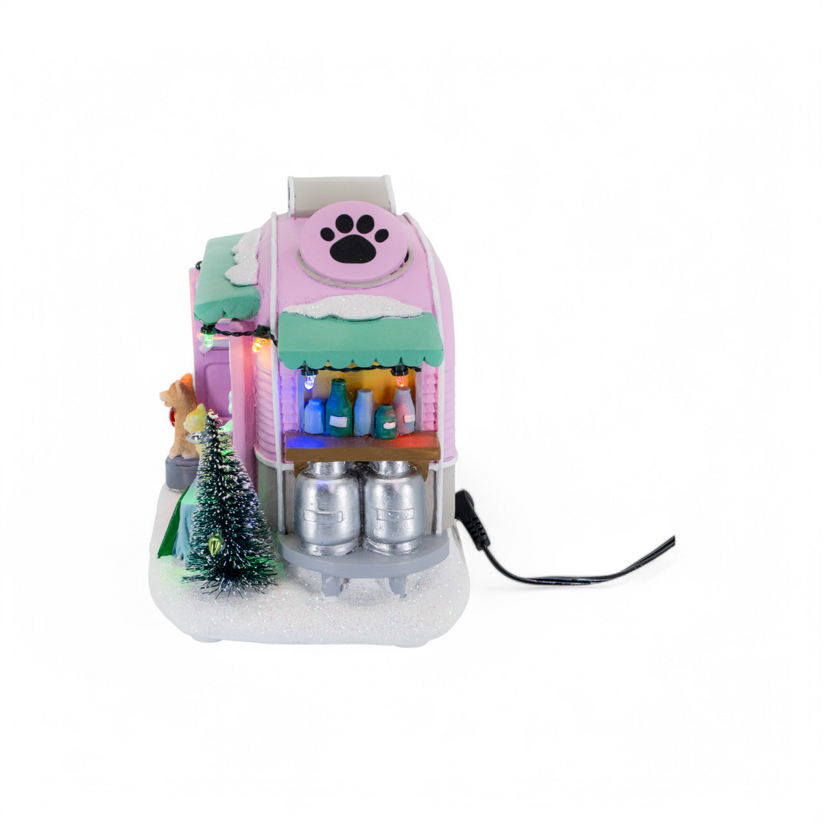 Pet Grooming Trailer – Lighted Christmas Village Building