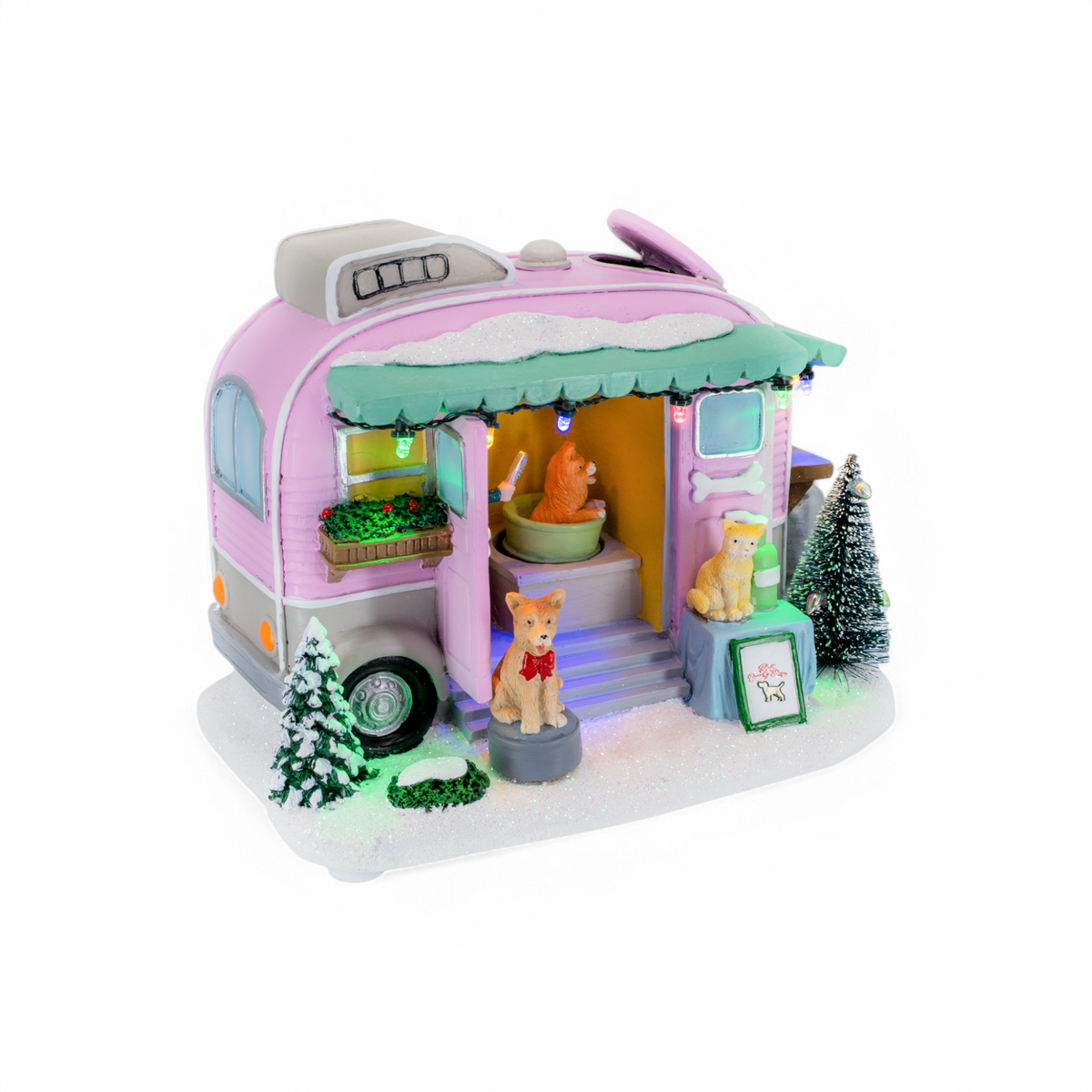 Pet Grooming Trailer Christmas Village