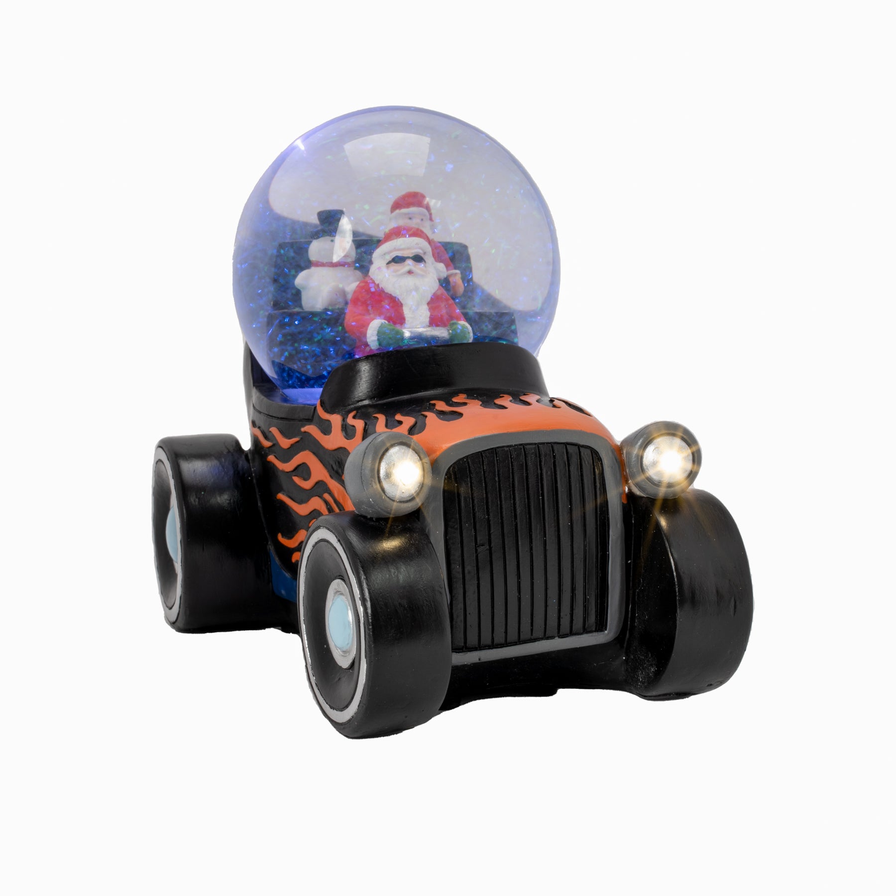 Santa's Hot-Rod Globe