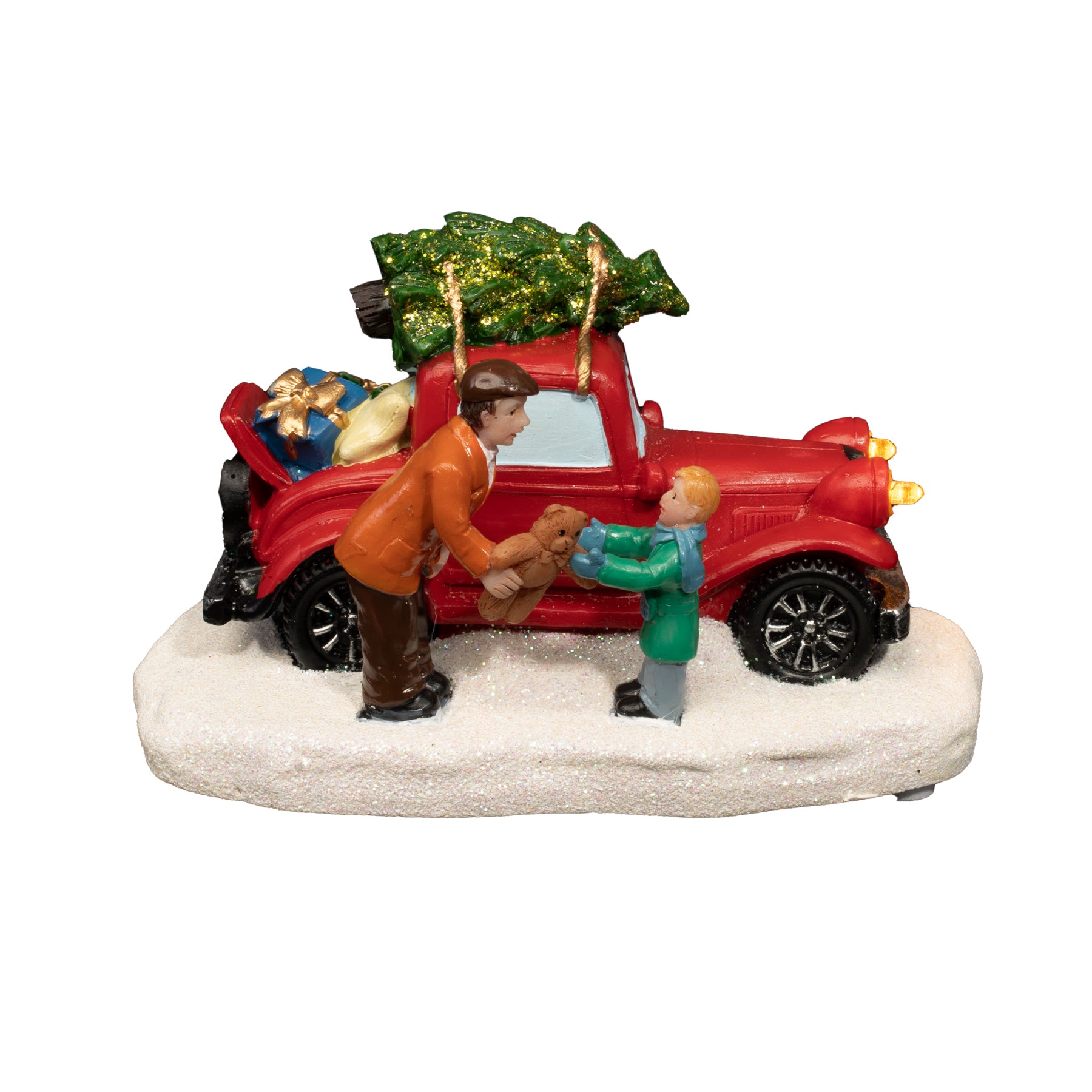 Red Truck with Tree