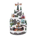 Hill Town Village with Train & Santa – Animated Musical Christmas Village