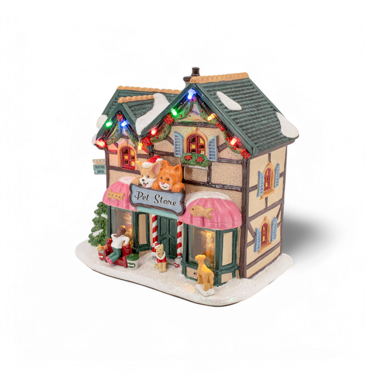 Holiday Pet Store – Lighted Christmas Village Building