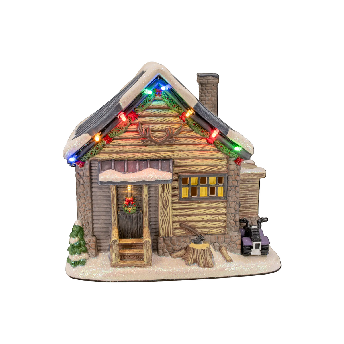 Black Bear Lodge – Lighted Christmas Village Building