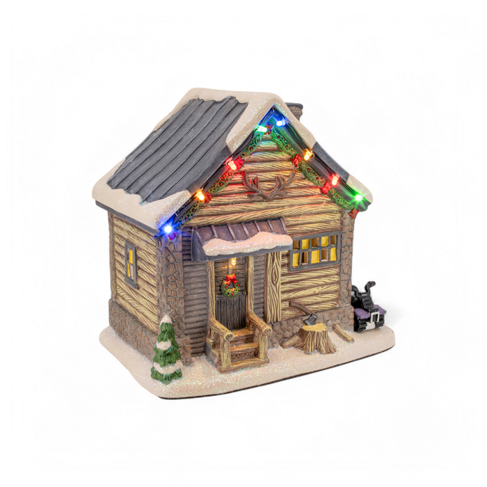 Black Bear Lodge – Lighted Christmas Village Building