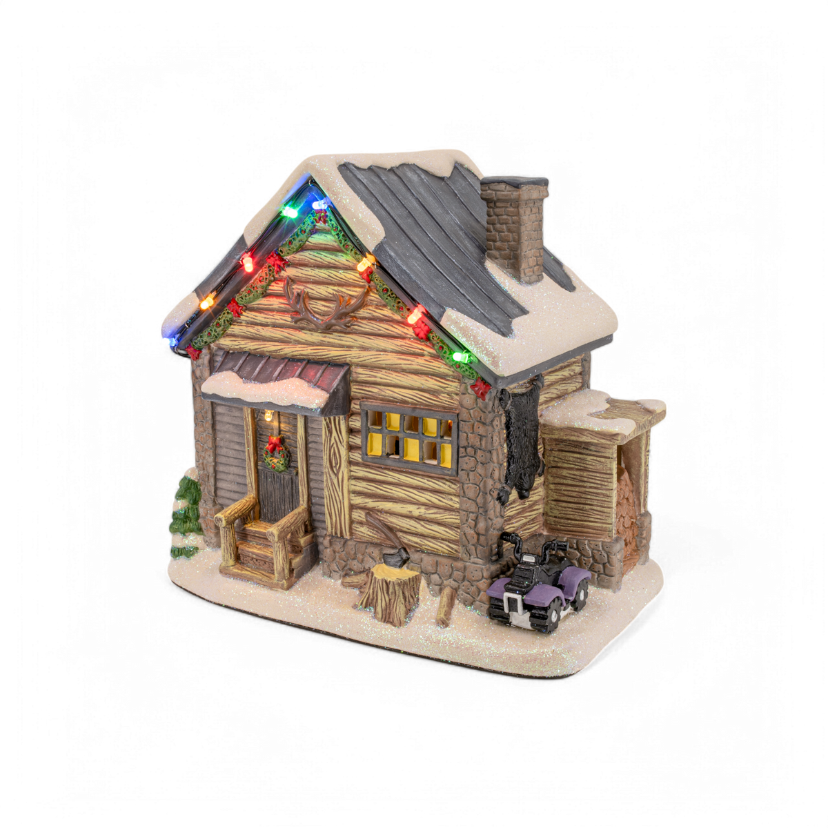Black Bear Lodge – Lighted Christmas Village Building