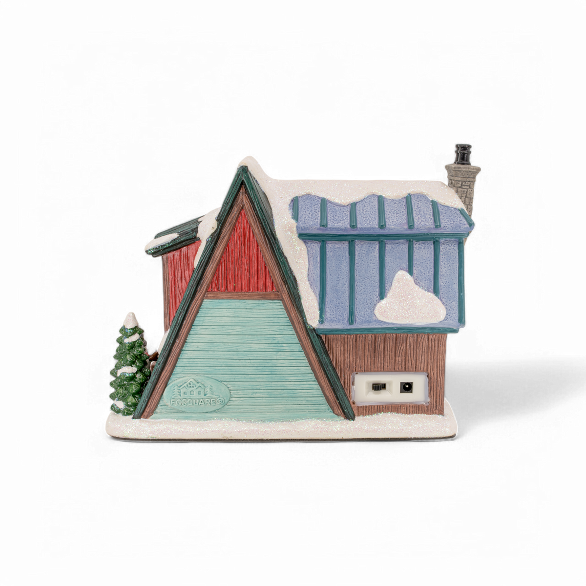 Country Log Cabin – Lighted Christmas Village Building