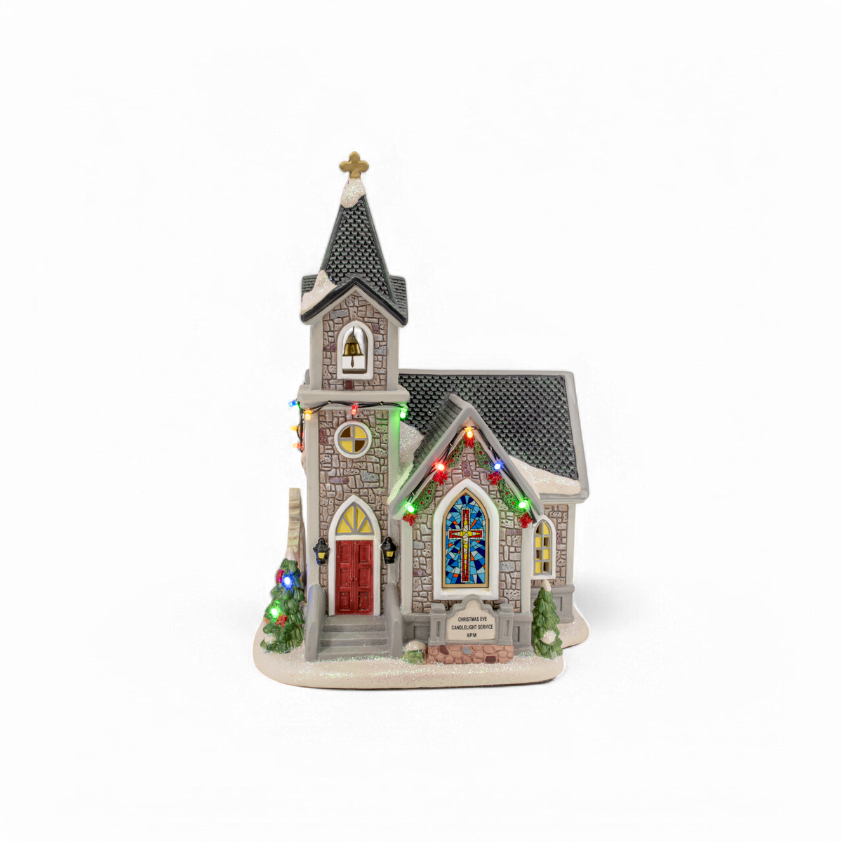 Corner Cathedral – Lighted Christmas Village Church