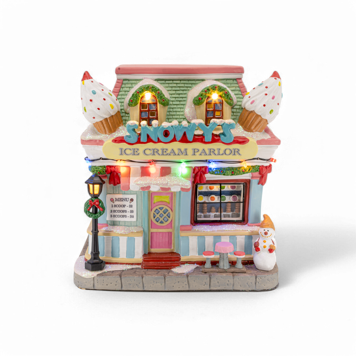 Snowy's Ice Cream Parlor Christmas Village
