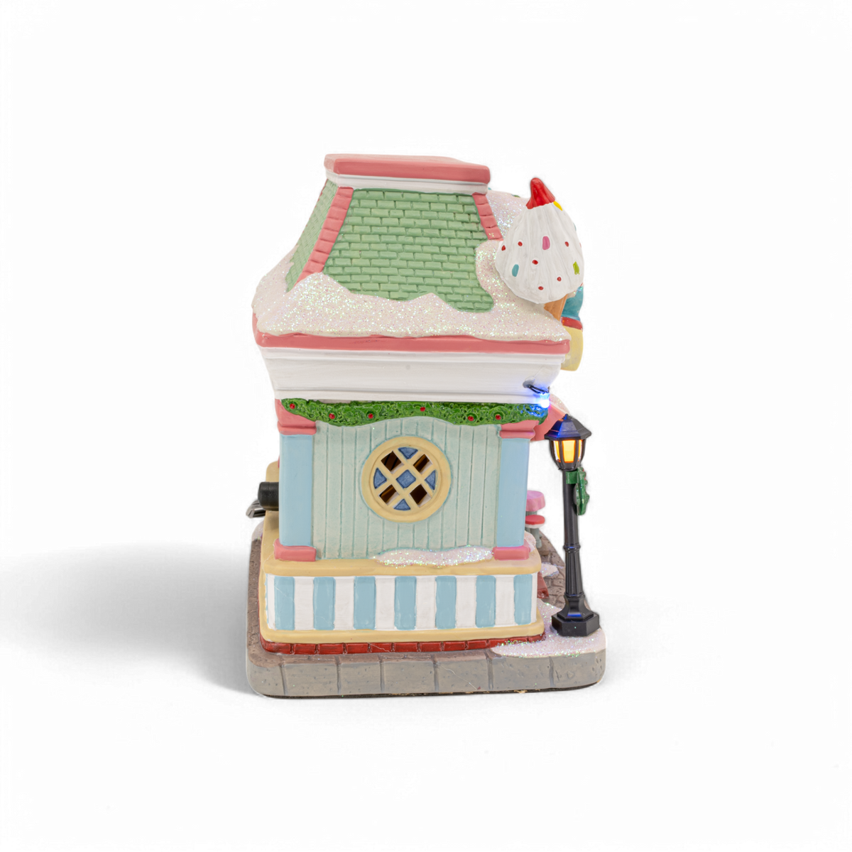 Snowy’s Ice Cream Parlor – Lighted Christmas Village Building