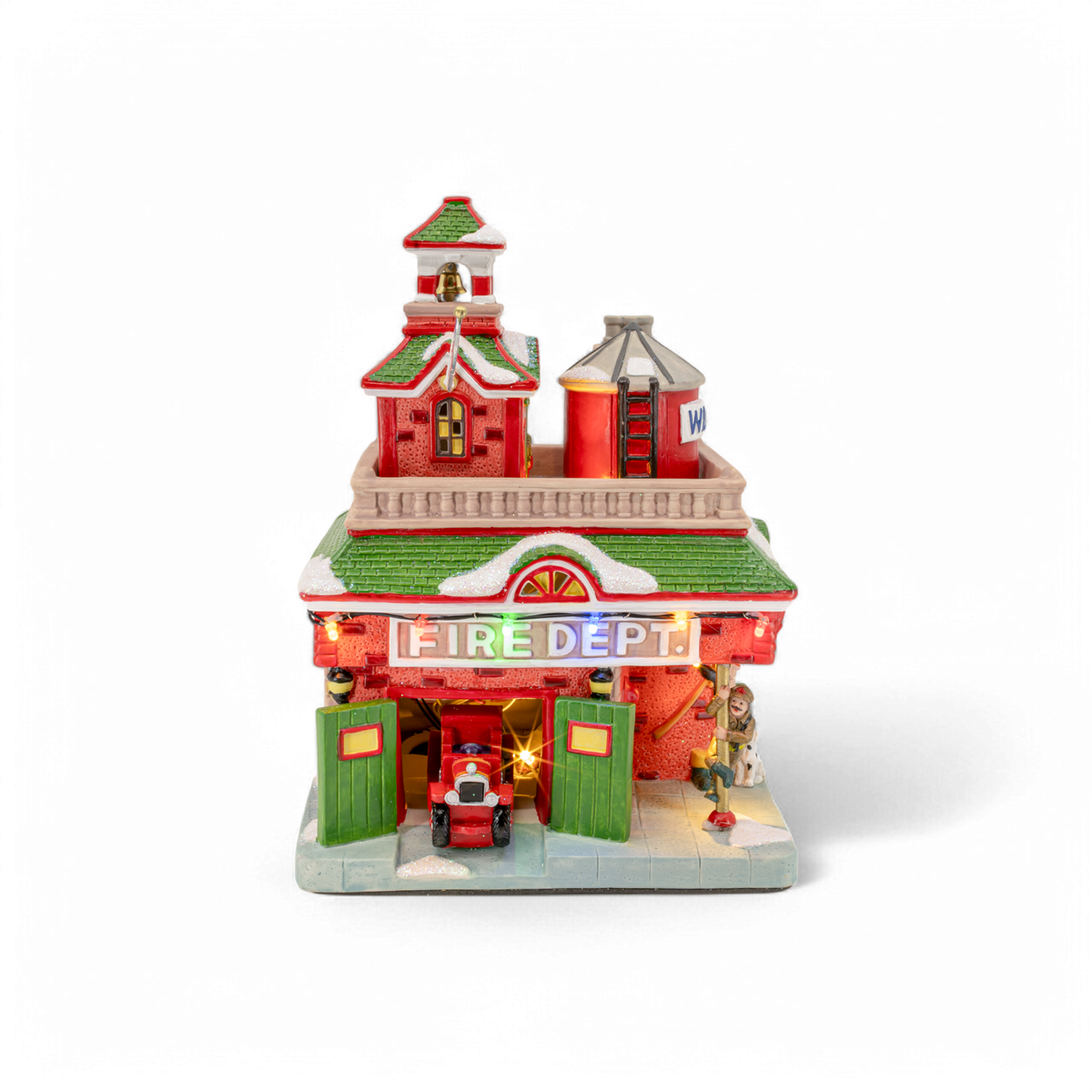 Vintage Fire Department Christmas Village