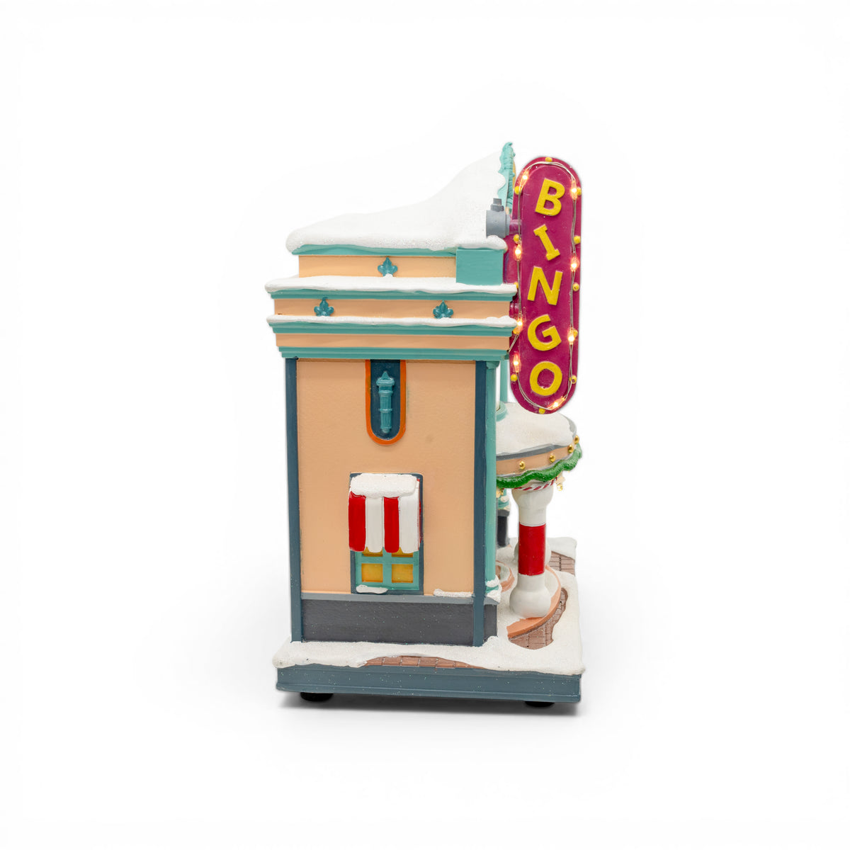 Dauber's Bingo Hall – Lighted Animated Christmas Village Piece