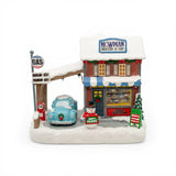 Newman's Grocer & Gas – Lighted Christmas Village Piece