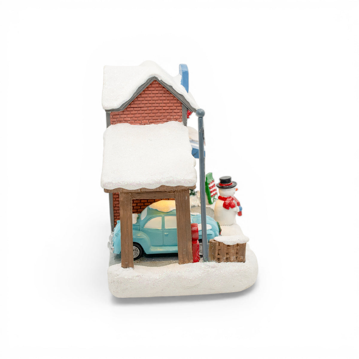 Newman's Grocers & Gas – Lighted Christmas Village Piece