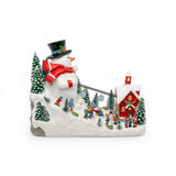 Snowman Ski-Lift – Lighted Animated Christmas Village Piece