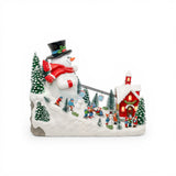 Snowman Ski-Lift – Lighted Animated Christmas Village Piece