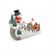 Snowman Ski-Lift – Lighted Animated Christmas Village Piece