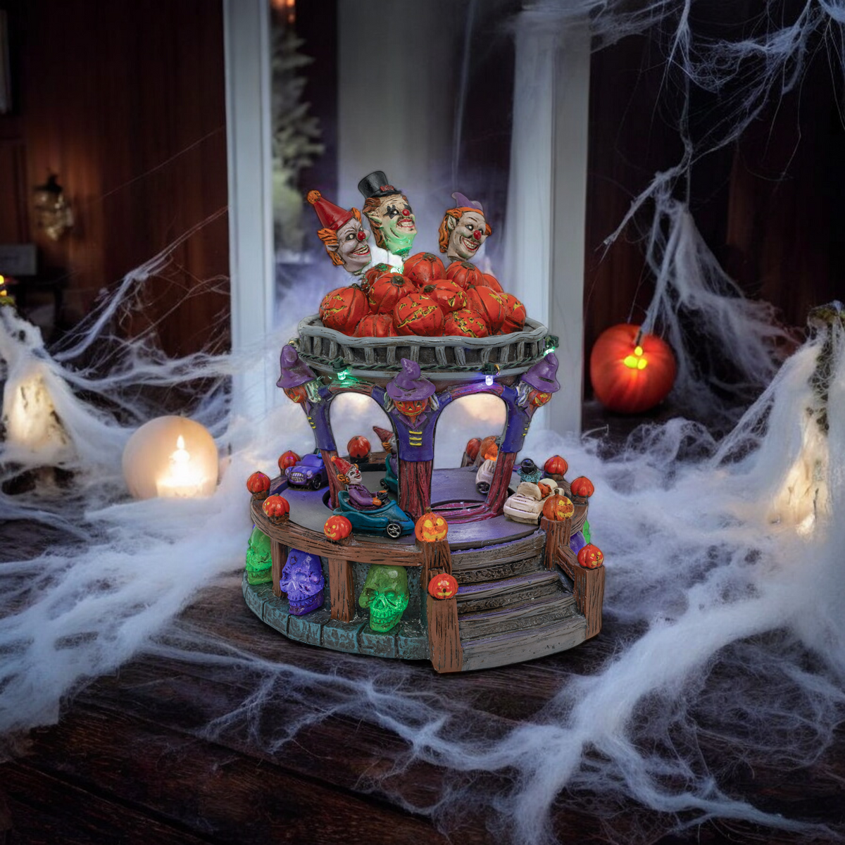 Clown Car Corral – Animated Halloween Village Building
