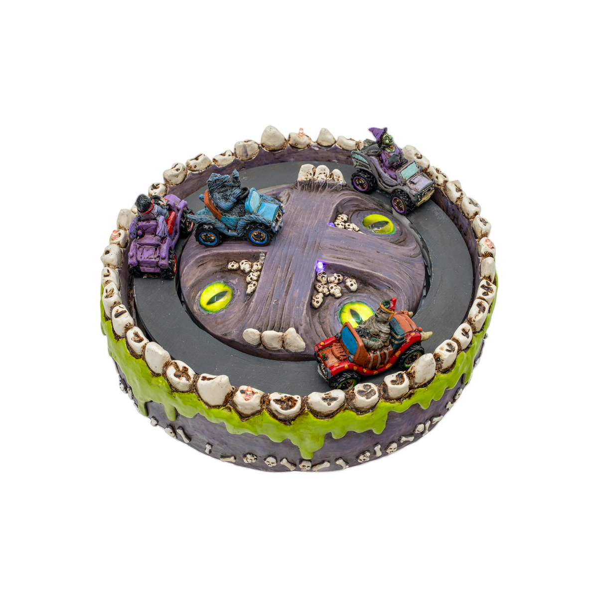Monster Truck Jam – Lighted Animated Halloween Village Piece