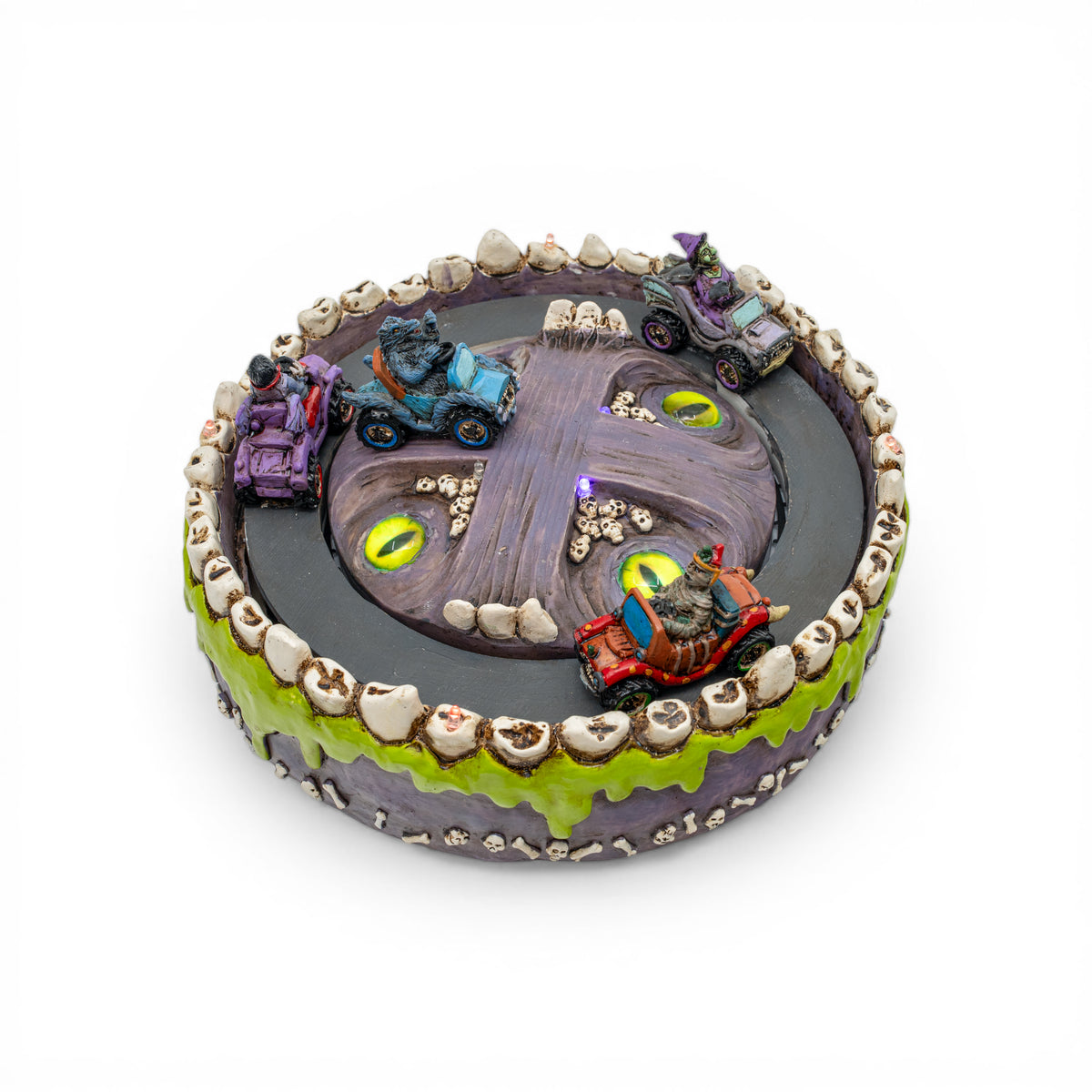 Monster Truck Jam – Lighted Animated Halloween Village Piece