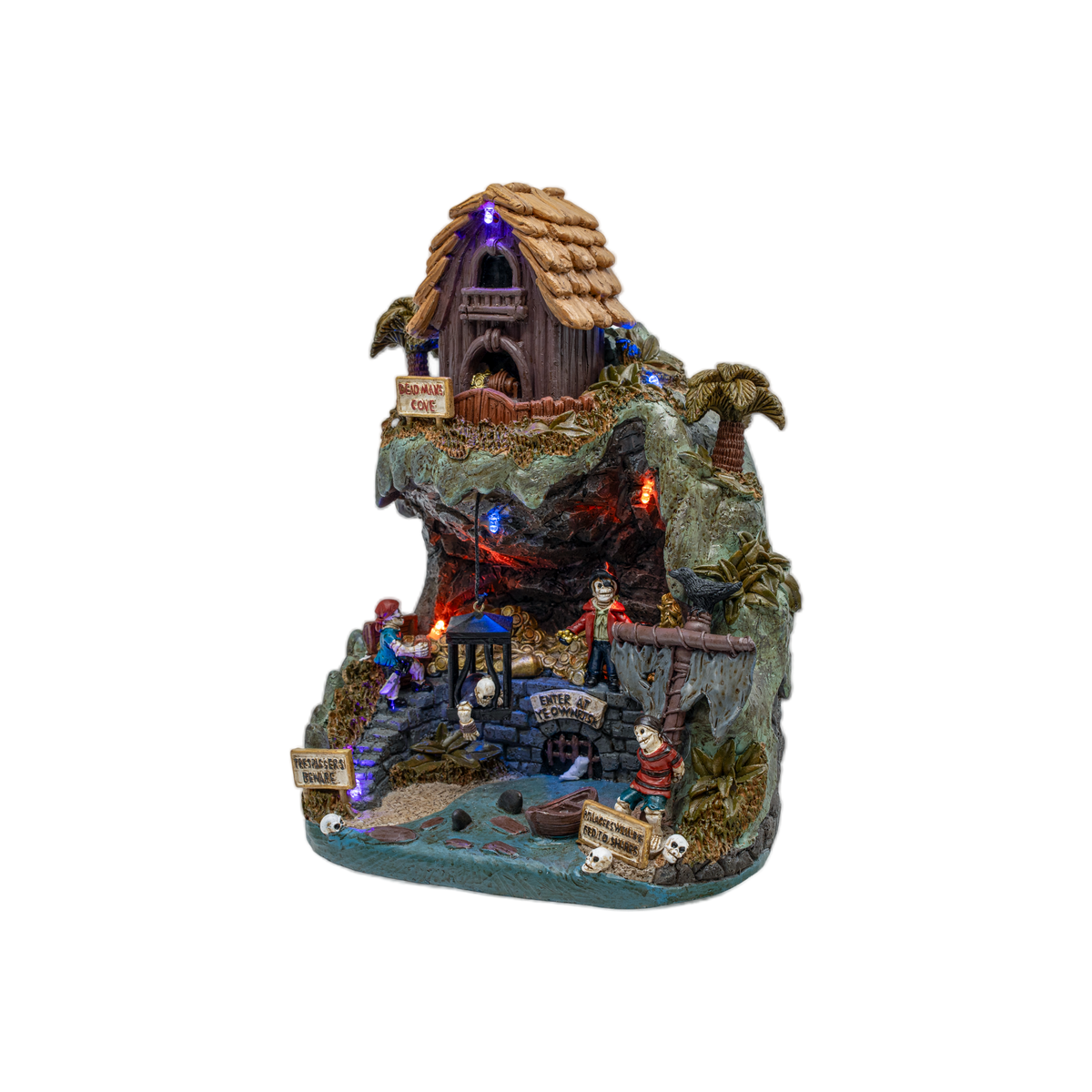 Jolly Roger's Retreat – Lighted Animated Halloween Village Piece