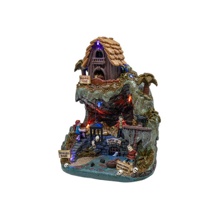 Jolly Roger's Retreat – Lighted Animated Halloween Village Piece