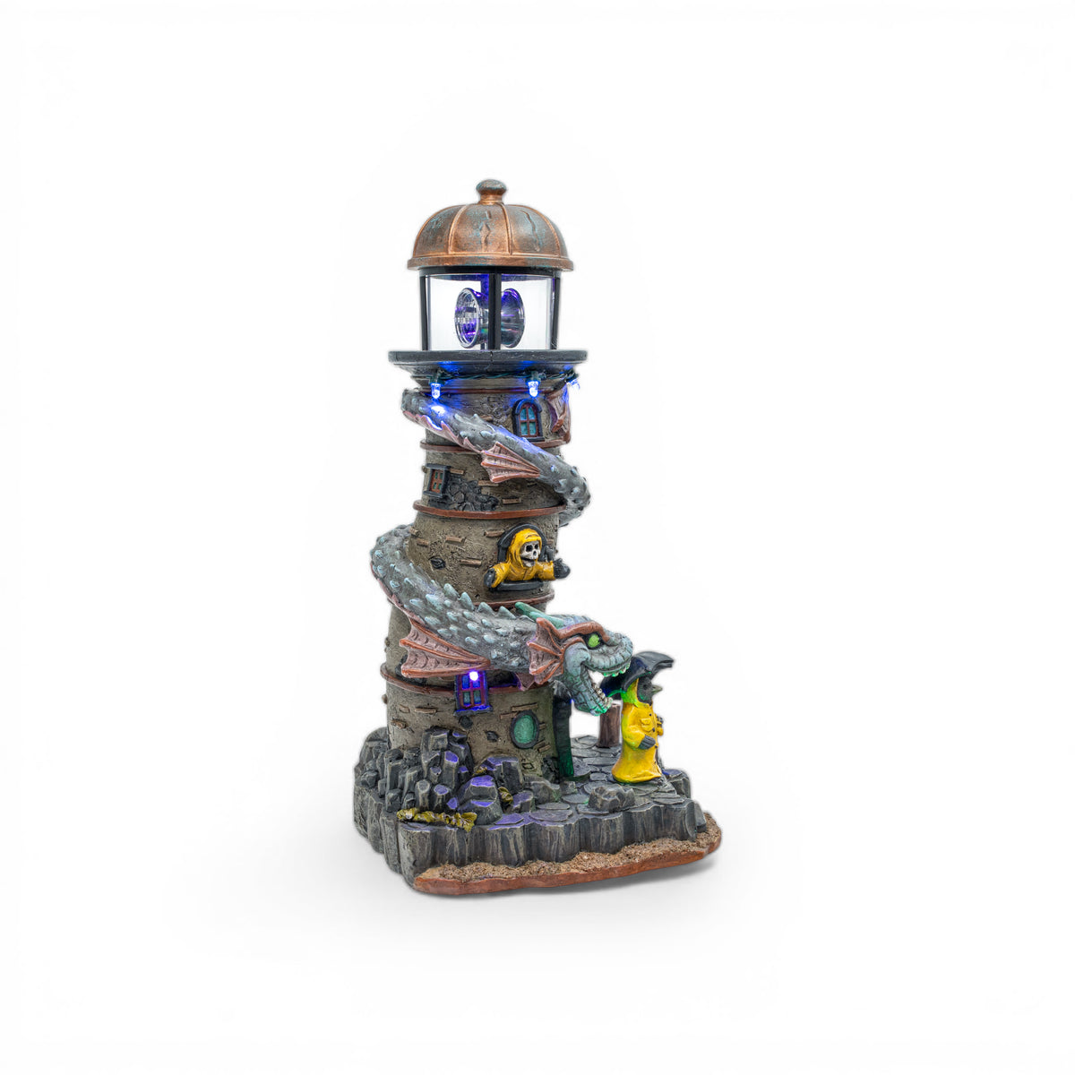 Sea Serpent Lighthouse – Lighted Animated Halloween Village Piece
