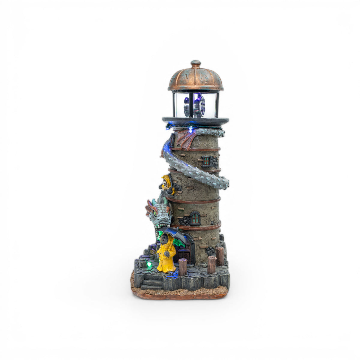 Sea Serpent Lighthouse – Lighted Animated Halloween Village Piece