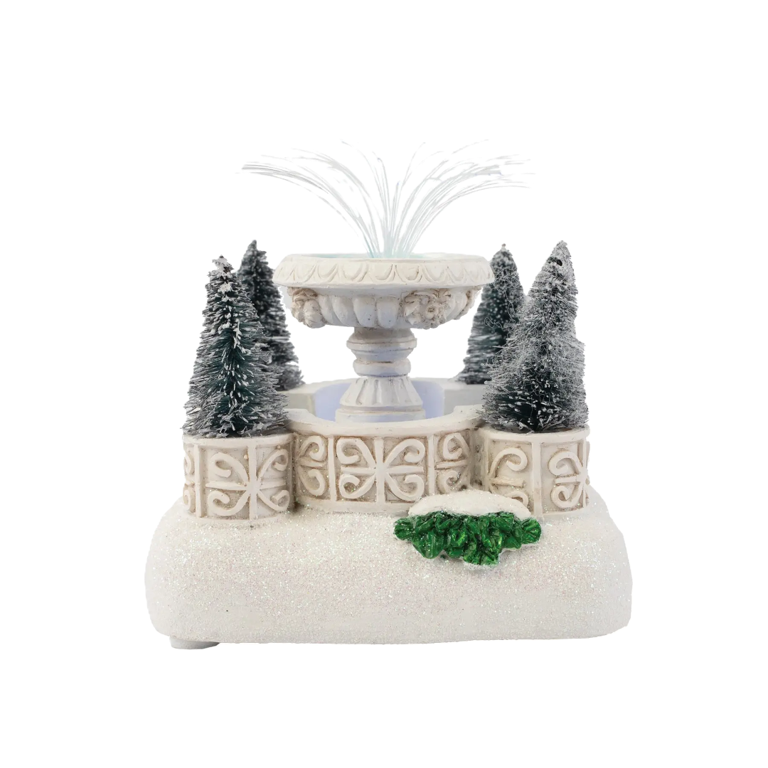 Light‑Up Fountain – LED Christmas Village Accessory