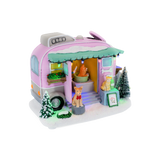 Pet Grooming Trailer – Lighted Christmas Village Building