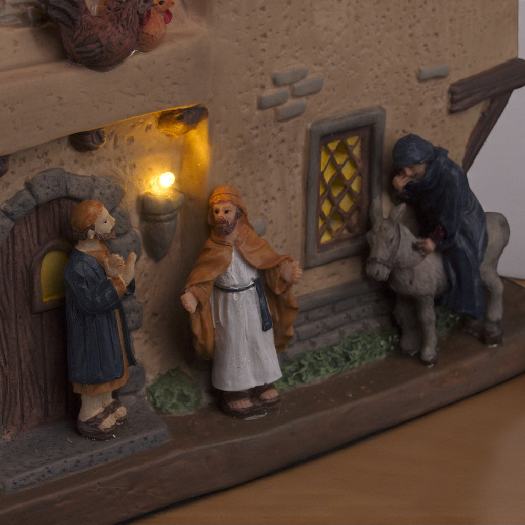 Bethlehem Inn Nativity Christmas Village – Lighted Village Building ...