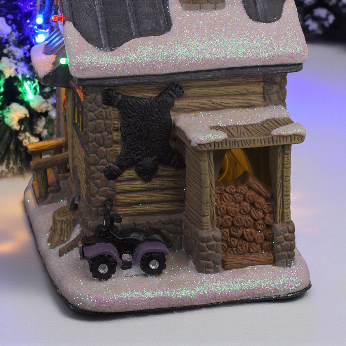 Black Bear Lodge – Lighted Christmas Village Building